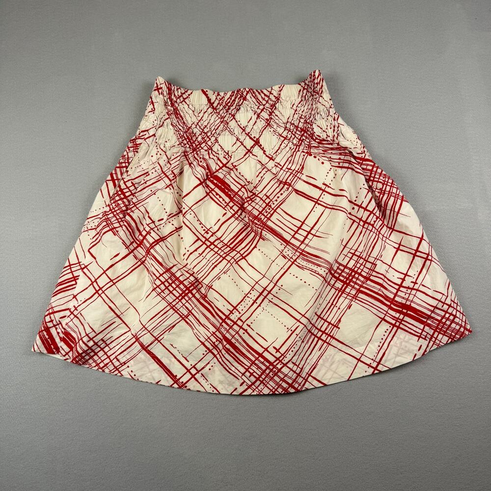 MEXX Red Abstract Print Full Skirt Size 6